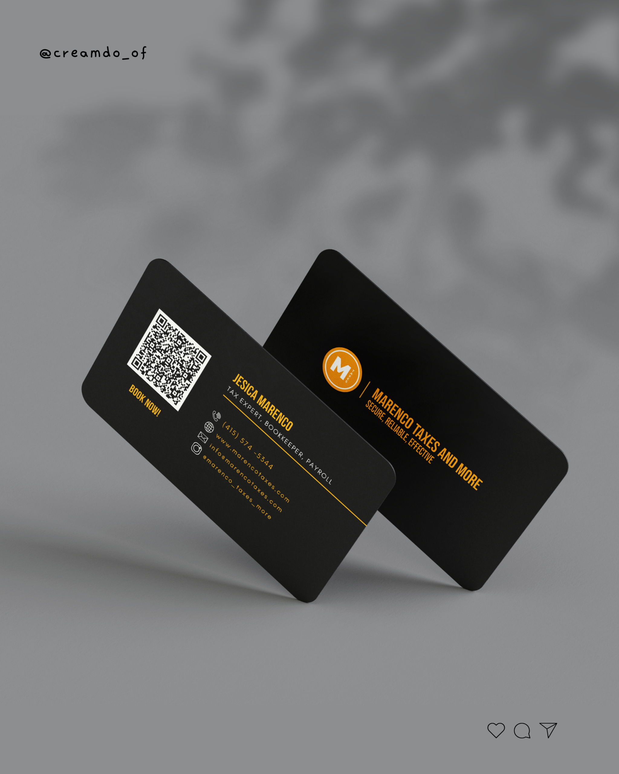 Marenco taxes and More LLC, Biz cards, 2024