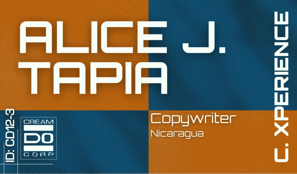alice tapia id badge, creamdo corp 2026, website id