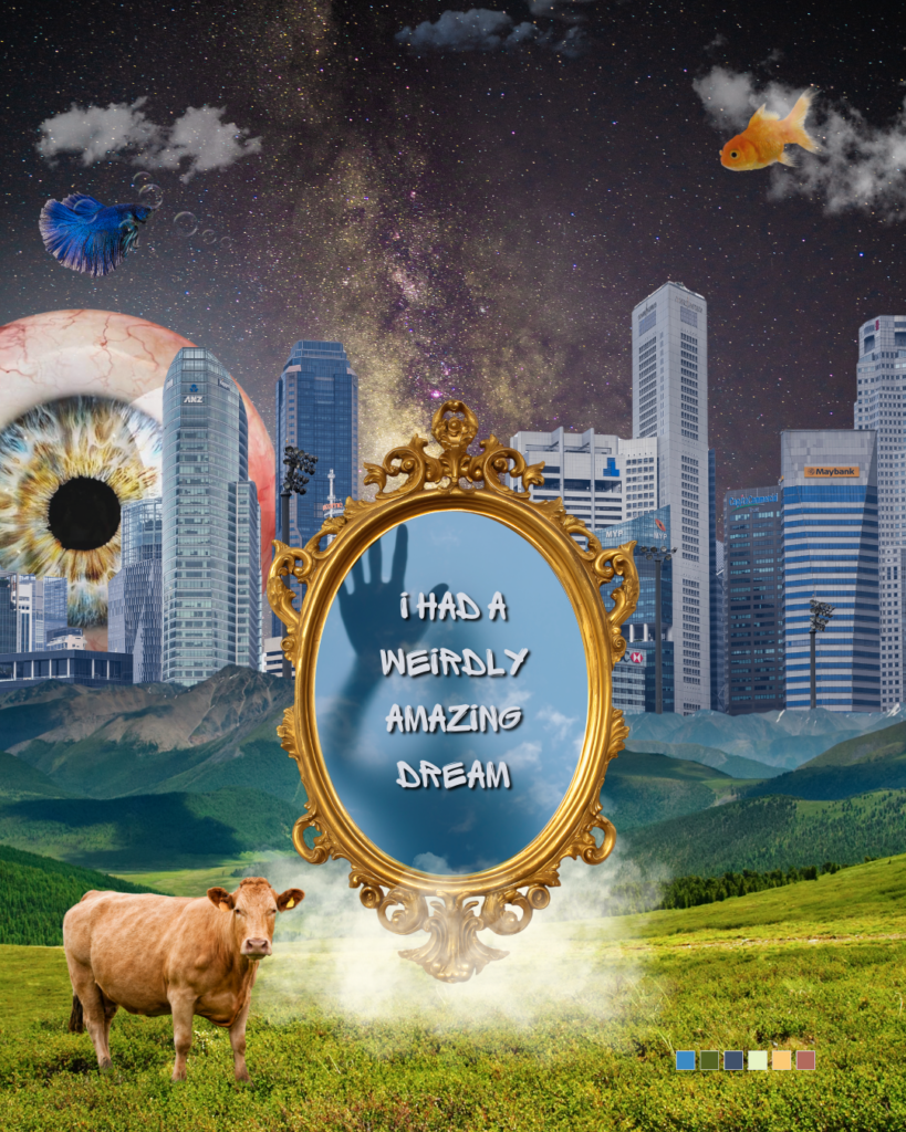 i have a weirdly amazing dream collage by wishbonekid ft creamdo corp