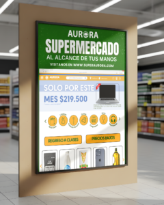 poster san valentin especiales, poster indoor, bodega aurora