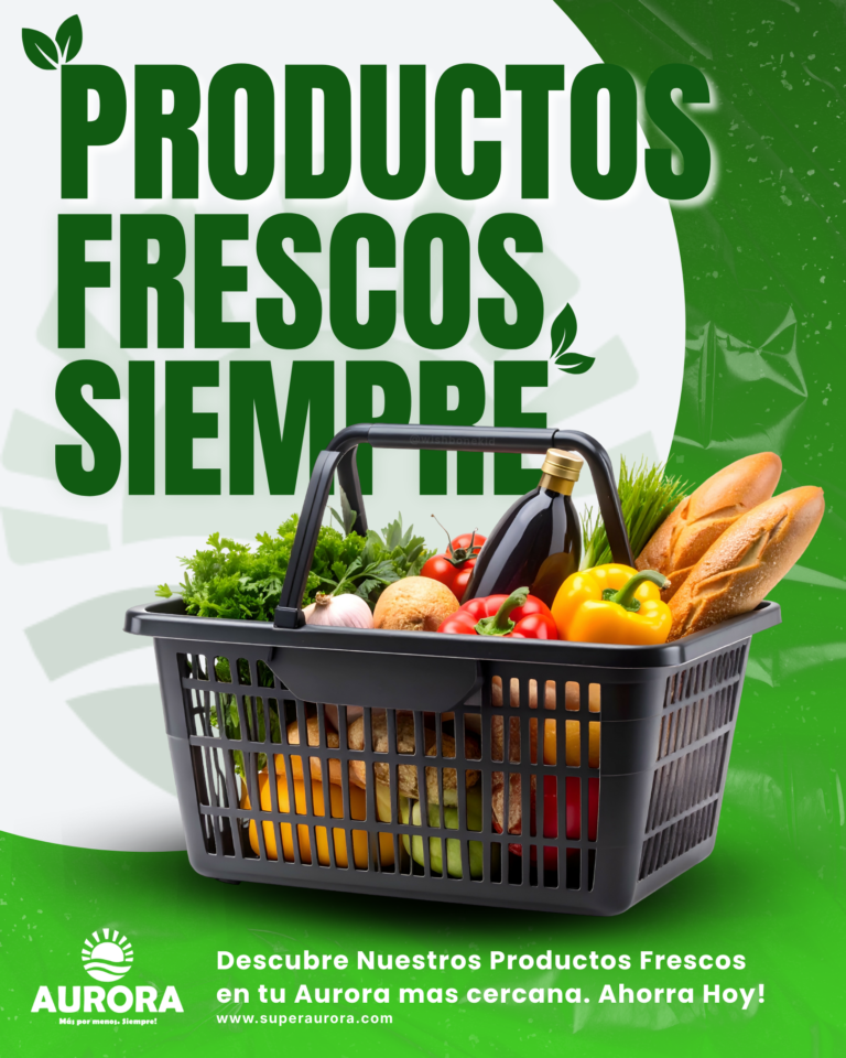 productos frescos siempre, bodegas aurora banner