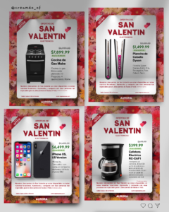 todos los poster de san valentin, auroras bodegas