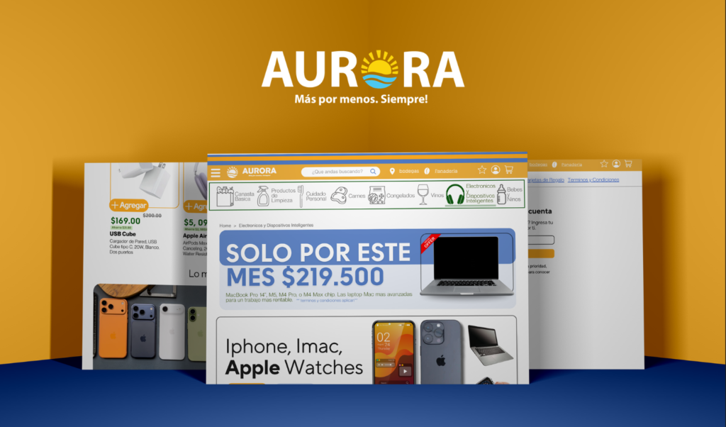 web design, cover bodegas aurora, website