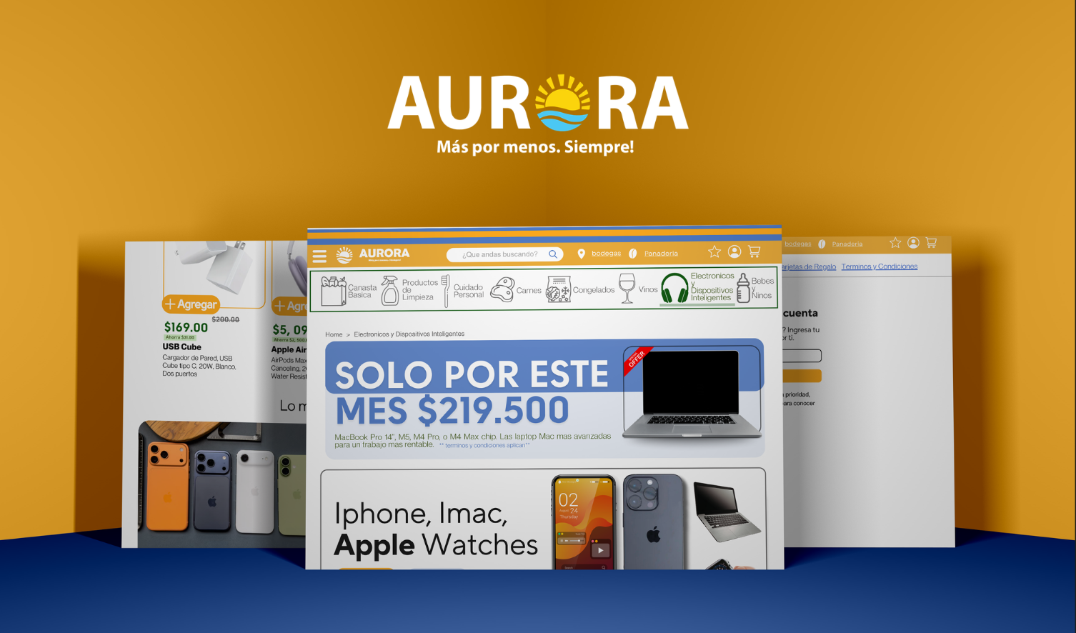web design, cover bodegas aurora, website